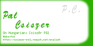 pal csiszer business card