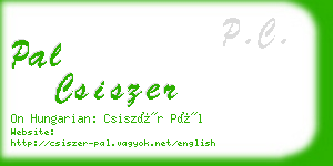 pal csiszer business card